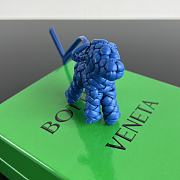 Bottega Veneta Dog Charm Blue Size 8x7x2cm - 6