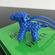 Bottega Veneta Dog Charm Blue Size 8x7x2cm - 5