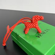 Bottega Veneta Dog Charm Red Size 8x7x2cm - 1