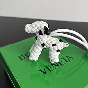 Bottega Veneta Dog Charm Black White Size 8x7x2cm - 6