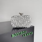 Bottega Veneta Gold Knot Minaudiere Silver Clutch 20x6x12CM - 6