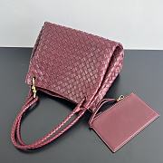 Bottega Veneta intrecciato Burgundy Bag Size 30x26x20CM - 5