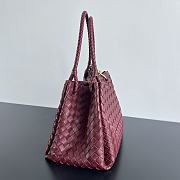 Bottega Veneta intrecciato Burgundy Bag Size 30x26x20CM - 4