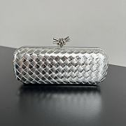 Bottega Veneta Intrecciato Clutch Silver Size 25x9.5x4cm - 6