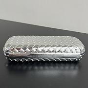 Bottega Veneta Intrecciato Clutch Silver Size 25x9.5x4cm - 5