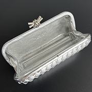 Bottega Veneta Intrecciato Clutch Silver Size 25x9.5x4cm - 2