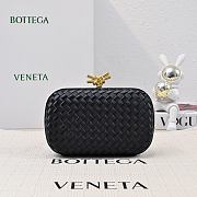 Bottega Veneta Knot Minaudiere Clutch Black Size 20x12x5.5cm - 1
