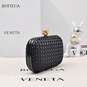 Bottega Veneta Knot Minaudiere Clutch Black Size 20x12x5.5cm - 6