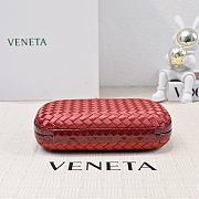 Bottega Veneta Knot Minaudiere Clutch Red Size 20x12x5.5cm - 4