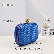 Bottega Veneta Knot Minaudiere Clutch Blue Size 20x12x5.5cm - 6