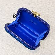 Bottega Veneta Knot Minaudiere Clutch Blue Size 20x12x5.5cm - 3