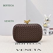 Bottega Veneta Knot Minaudiere Clutch Brown Size 20x12x5.5cm - 1