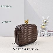 Bottega Veneta Knot Minaudiere Clutch Brown Size 20x12x5.5cm - 6