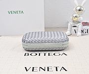 Bottega Veneta Knot Minaudiere Clutch Silver Size 20x12x5.5cm - 4