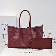Bottega Veneta Pinacoteca Tote Bag Burgundy Size 23x43x14.5cm - 1