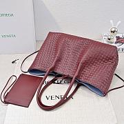 Bottega Veneta Pinacoteca Tote Bag Burgundy Size 23x43x14.5cm - 2