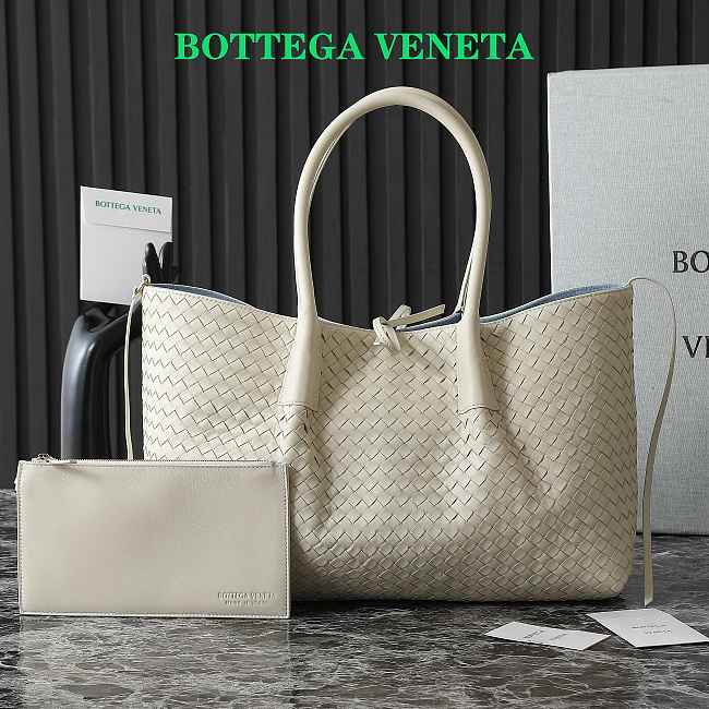 Bottega Veneta Pinacoteca Tote Bag White Size 23x43x14.5cm - 1