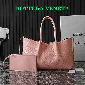 Bottega Veneta Pinacoteca Tote Bag Pink Size 23x43x14.5cm