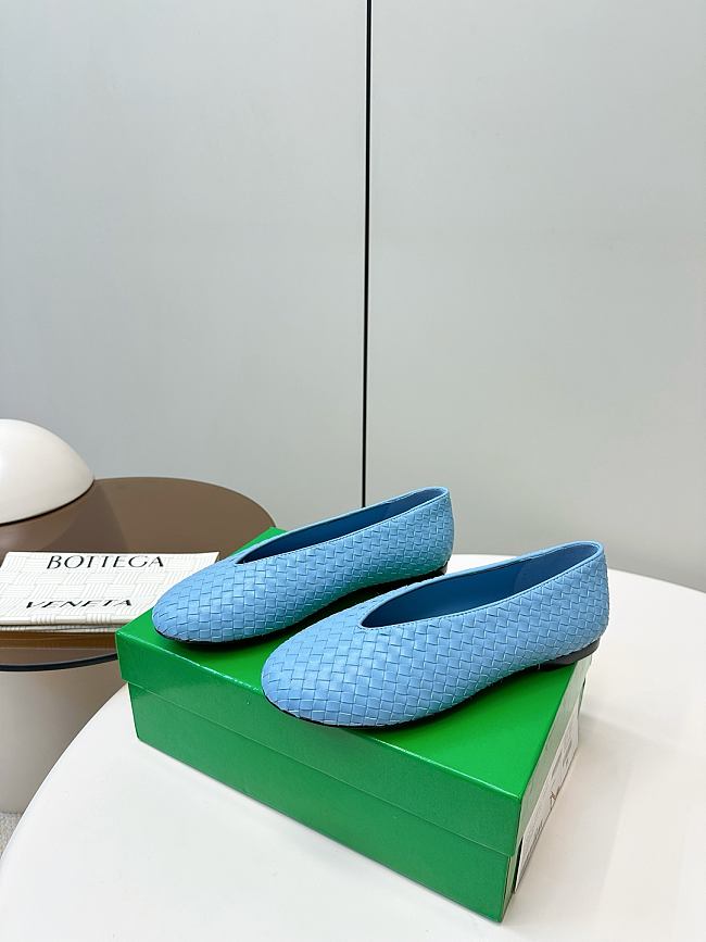 Bottega Veneta Sofia Ballerina in Blue - 1