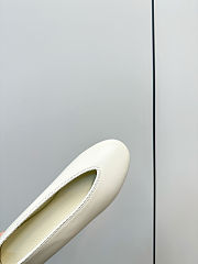 Bottega Veneta Sofia Leather Ballerina in White - 3