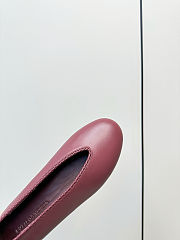 Bottega Veneta Sofia Leather Ballerina in Burgundy - 5