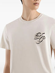 Dolce & Gabbana Double Embroidery T-Shirt Cream - 3