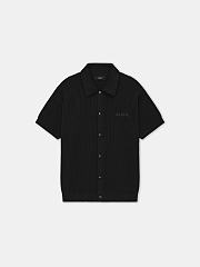 AMIRI CROCHET MESH SHIRT BLACK - 1