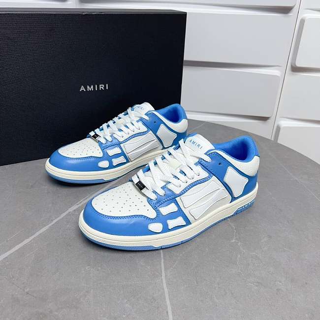 Amiri Skel Top Low White Blue - 1