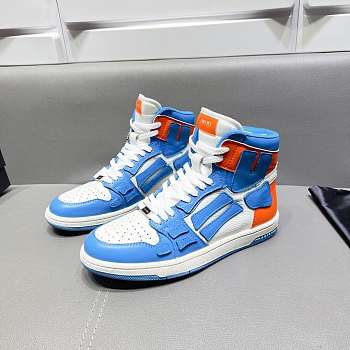 Amiri Skel Top High Top Blue Orange Sneakers