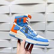 Amiri Skel Top High Top Blue Orange Sneakers - 5