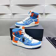 Amiri Skel Top High Top Blue Orange Sneakers - 3