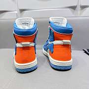 Amiri Skel Top High Top Blue Orange Sneakers - 4