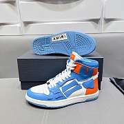 Amiri Skel Top High Top Blue Orange Sneakers - 2