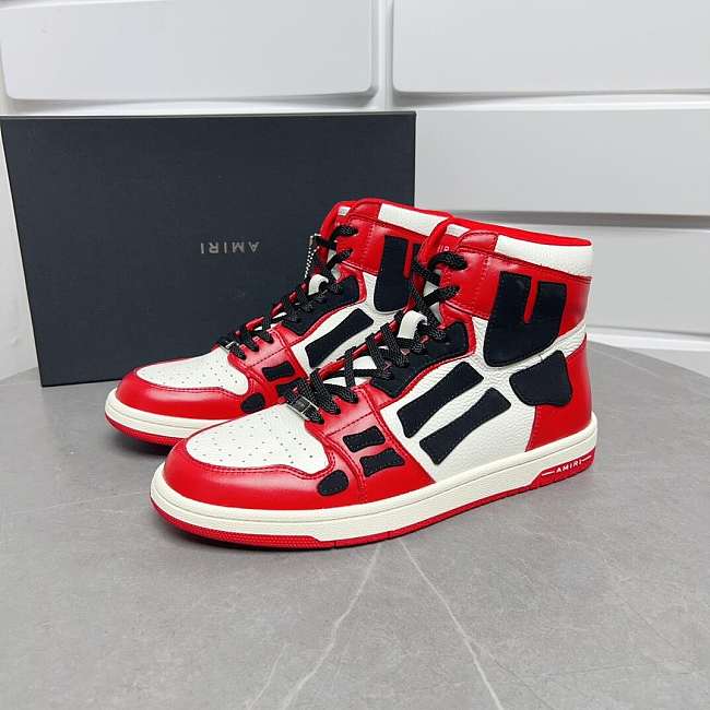 Amiri Skel Top High Top Red Sneakers - 1