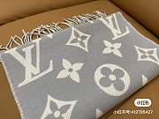 Louis Vuitton White Grey Scarf LV0254 Size 193x70CM - 5