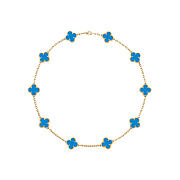 Van Cleef & Arpels 10 Motif Turquoise Blue Necklace - 1