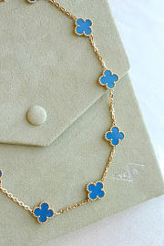Van Cleef & Arpels 10 Motif Turquoise Blue Necklace - 4