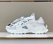 Dolce Gabbana Mixed-Materials Space Sneakers White Silver - 1