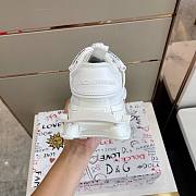 Dolce Gabbana Mixed-Materials Space Sneakers White Silver - 6