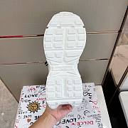 Dolce Gabbana Mixed-Materials Space Sneakers White Silver - 5
