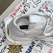 Dolce Gabbana Mixed-Materials Space Sneakers White Silver - 3