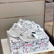 Dolce Gabbana Mixed-Materials Space Sneakers White Silver - 2