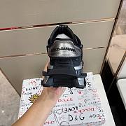 Dolce Gabbana Mixed-Materials Space Sneakers Black Silver - 5