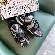 Dolce Gabbana Mixed-Materials Space Sneakers Black Silver - 4
