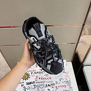 Dolce Gabbana Mixed-Materials Space Sneakers Black Silver - 3