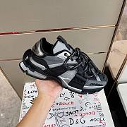 Dolce Gabbana Mixed-Materials Space Sneakers Black Silver - 2