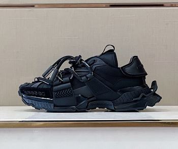 Dolce Gabbana Mixed-Materials Space Sneakers Black