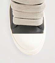 Rick Owens Jumbo Lace Padded Low Black Milk Patent Leather - 6