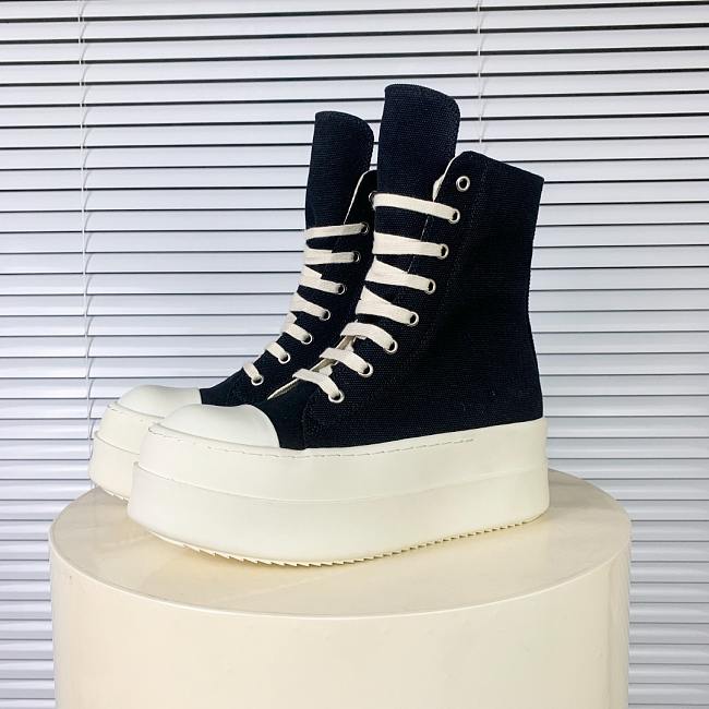 Rick Owens Mega Bumper Sneakers Canvas Black - 1