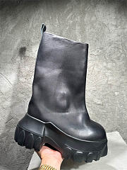 Rick Owens Mega Tractor Leather ankle Boots Black - 2